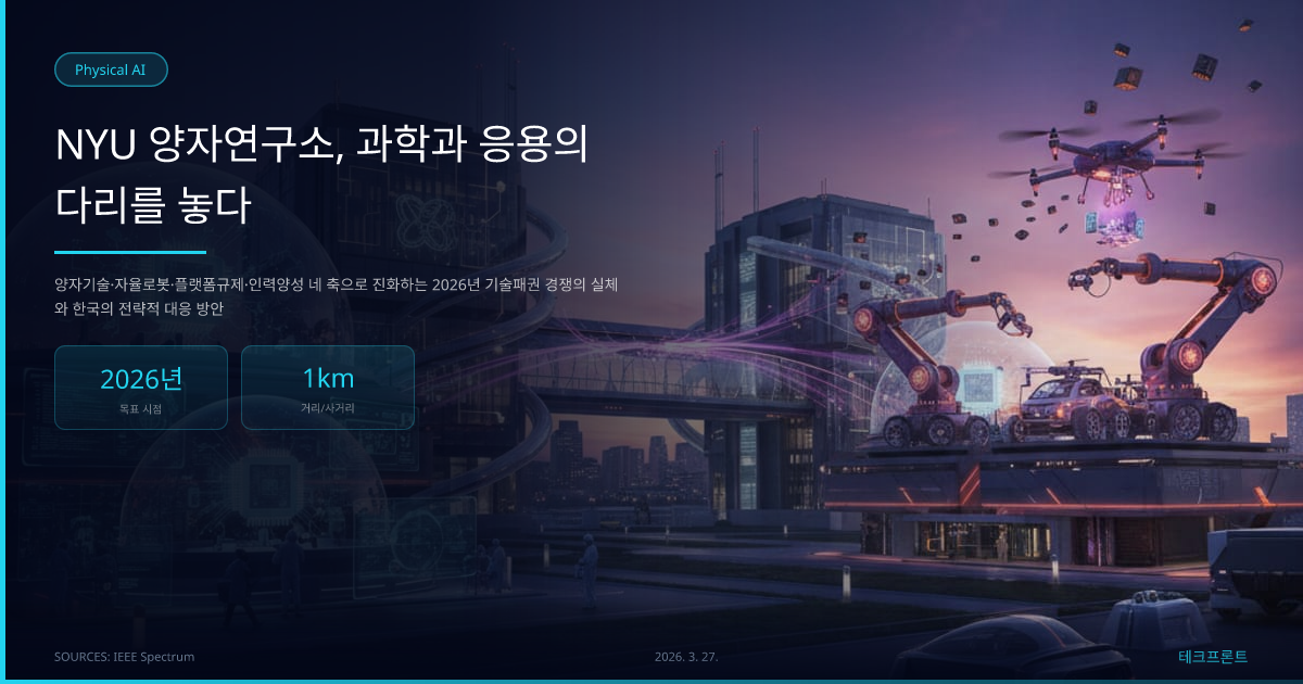 NYU 양자연구소, 과학과 응용의 다리를 놓다 — Physical AI | 테크프론트