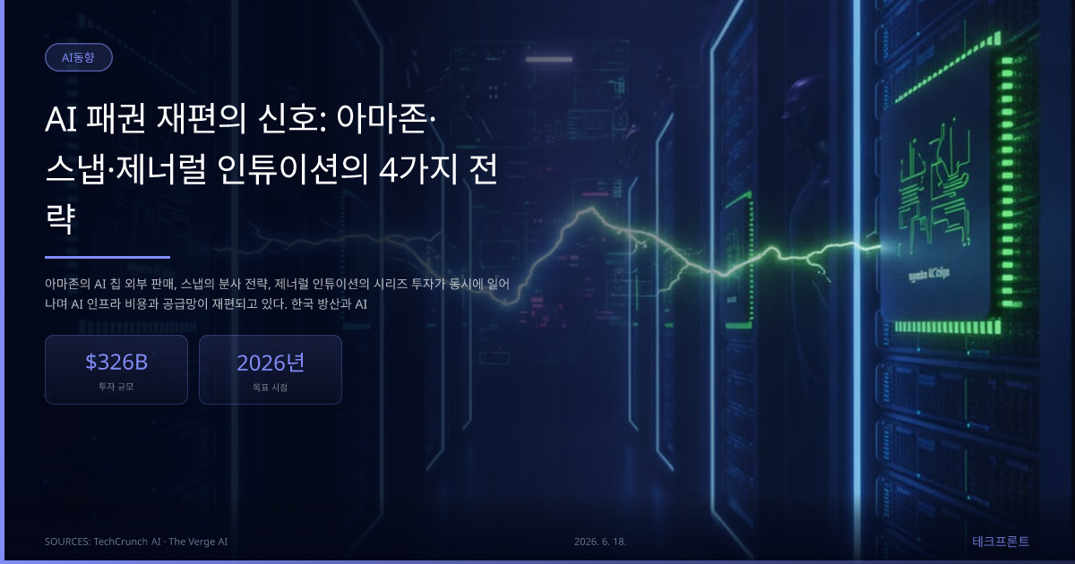 AI 패권 재편의 신호: 아마존·스냅·제너럴 인튜이션의 4가지 전략 — AI동향 | 테크프론트