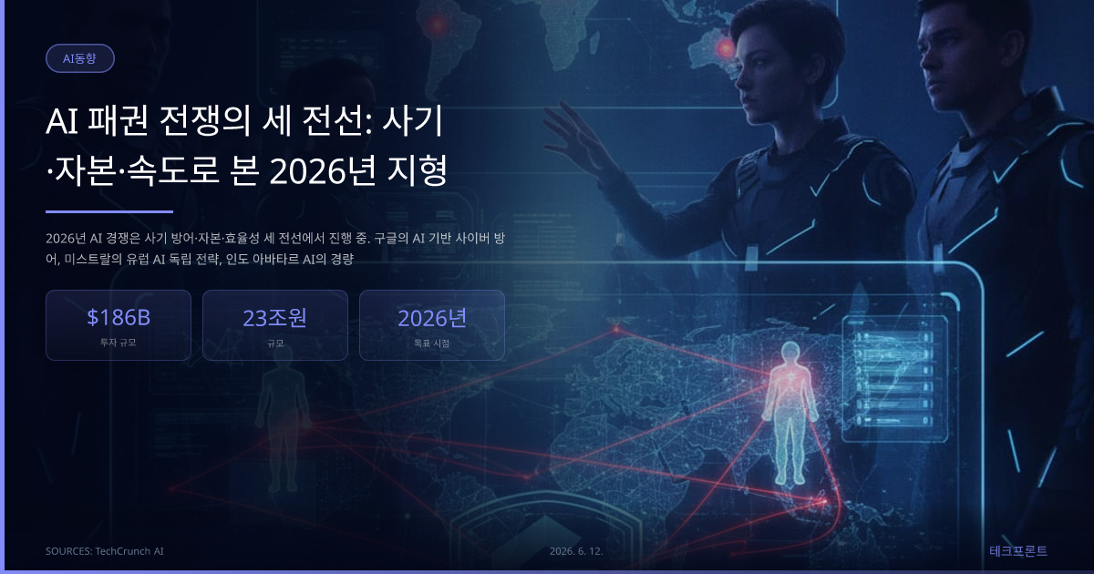 AI 패권 전쟁의 세 전선: 사기·자본·속도로 본 2026년 지형 — AI동향 | 테크프론트