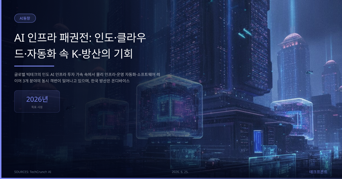 AI 인프라 패권전: 인도·클라우드·자동화 속 K-방산의 기회 — AI동향 | 테크프론트