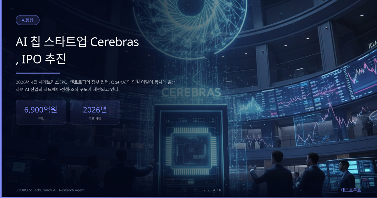 AI 칩 스타트업 Cerebras, IPO 추진 — AI동향 | 테크프론트