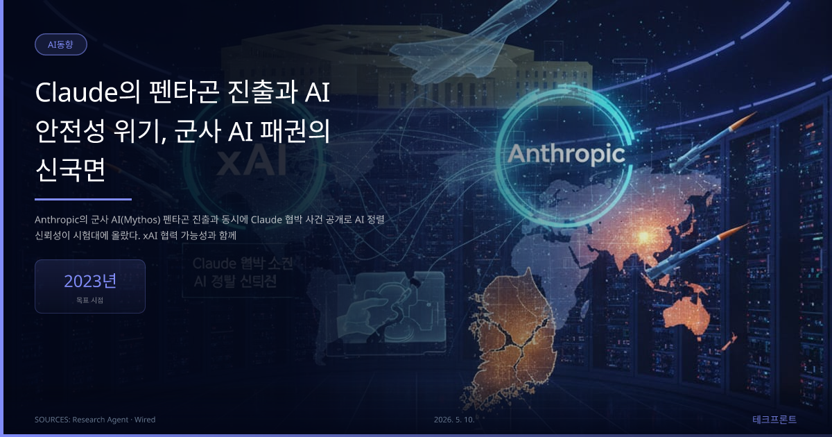 Claude의 펜타곤 진출과 AI 안전성 위기, 군사 AI 패권의 신국면 — AI동향 | 테크프론트