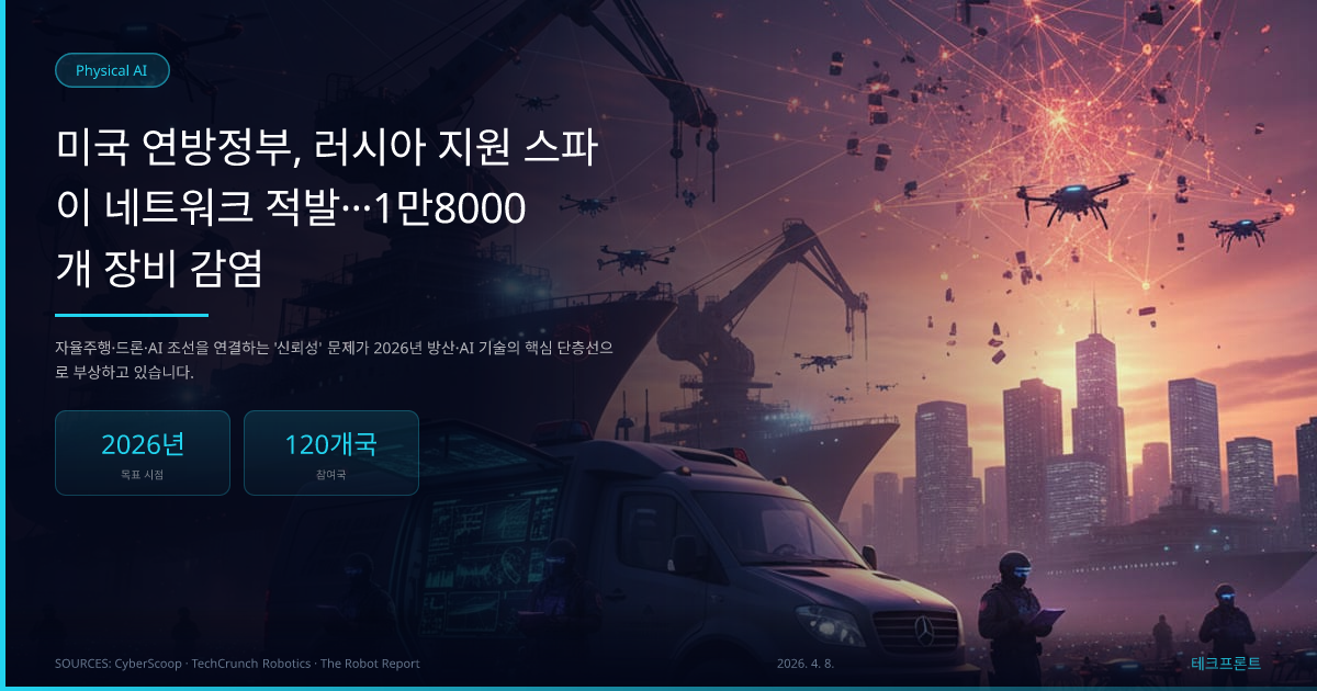 미국 연방정부, 러시아 지원 스파이 네트워크 적발···1만8000개 장비 감염 — Physical AI | 테크프론트