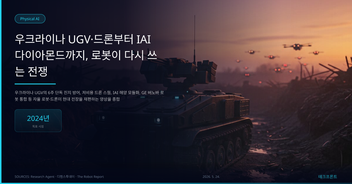 우크라이나 UGV·드론부터 IAI 다이아몬드까지, 로봇이 다시 쓰는 전쟁 — Physical AI | 테크프론트