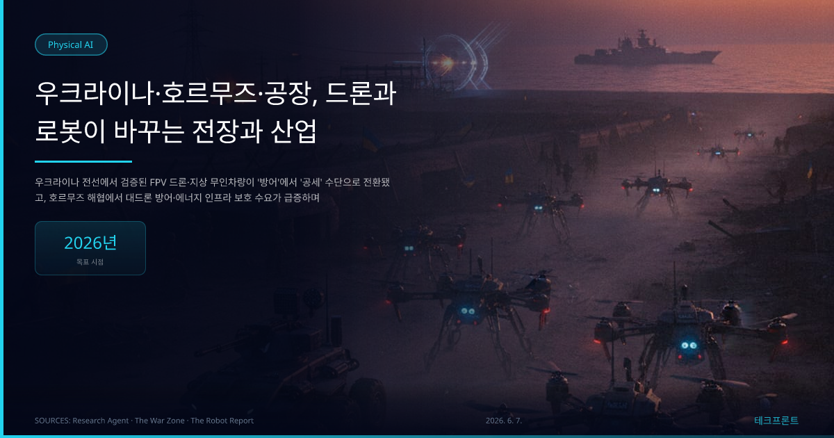 우크라이나·호르무즈·공장, 드론과 로봇이 바꾸는 전장과 산업 — Physical AI | 테크프론트