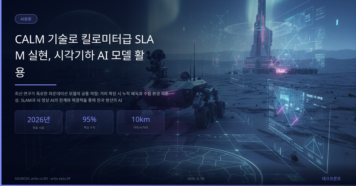 CALM 기술로 킬로미터급 SLAM 실현, 시각기하 AI 모델 활용 — AI동향 | 테크프론트