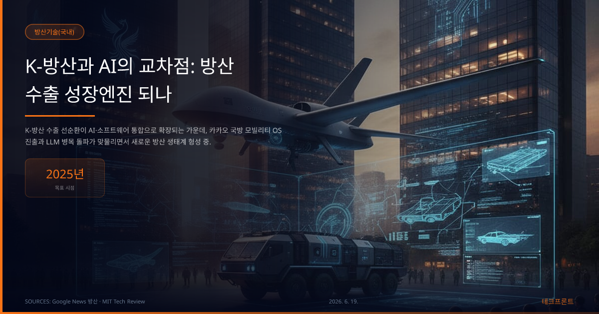 K-방산과 AI의 교차점: 방산 수출 성장엔진 되나 — 방산기술(국내) | 테크프론트
