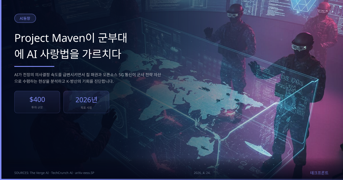 Project Maven이 군부대에 AI 사랑법을 가르치다 — AI동향 | 테크프론트