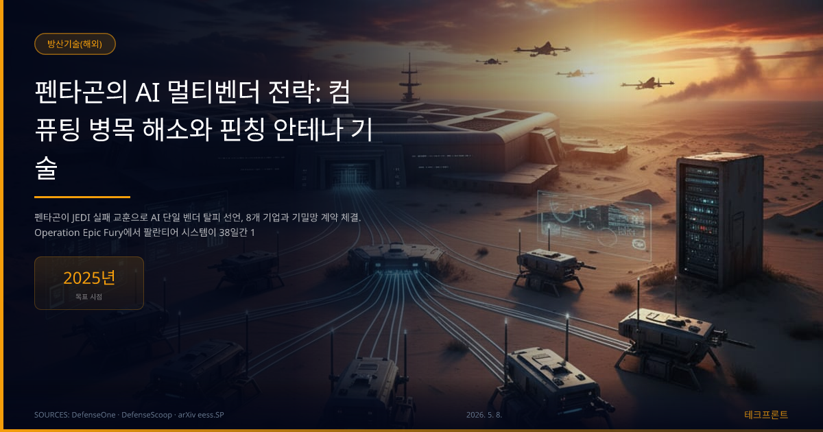 펜타곤의 AI 멀티벤더 전략: 컴퓨팅 병목 해소와 핀칭 안테나 기술 — 방산기술(해외) | 테크프론트