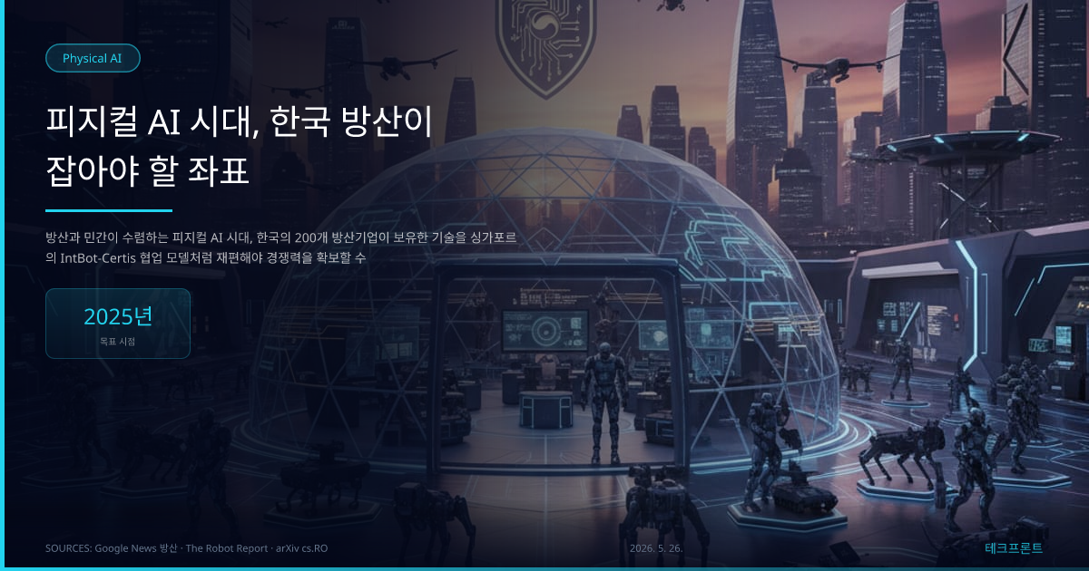 피지컬 AI 시대, 한국 방산이 잡아야 할 좌표 — Physical AI | 테크프론트