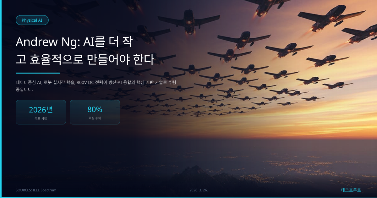 Andrew Ng: AI를 더 작고 효율적으로 만들어야 한다 — Physical AI | 테크프론트