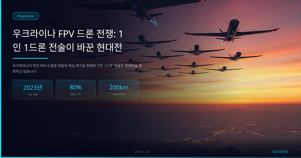 우크라이나 FPV 드론 전쟁: 1인 1드론 전술이 바꾼 현대전 — Physical AI | 테크프론트