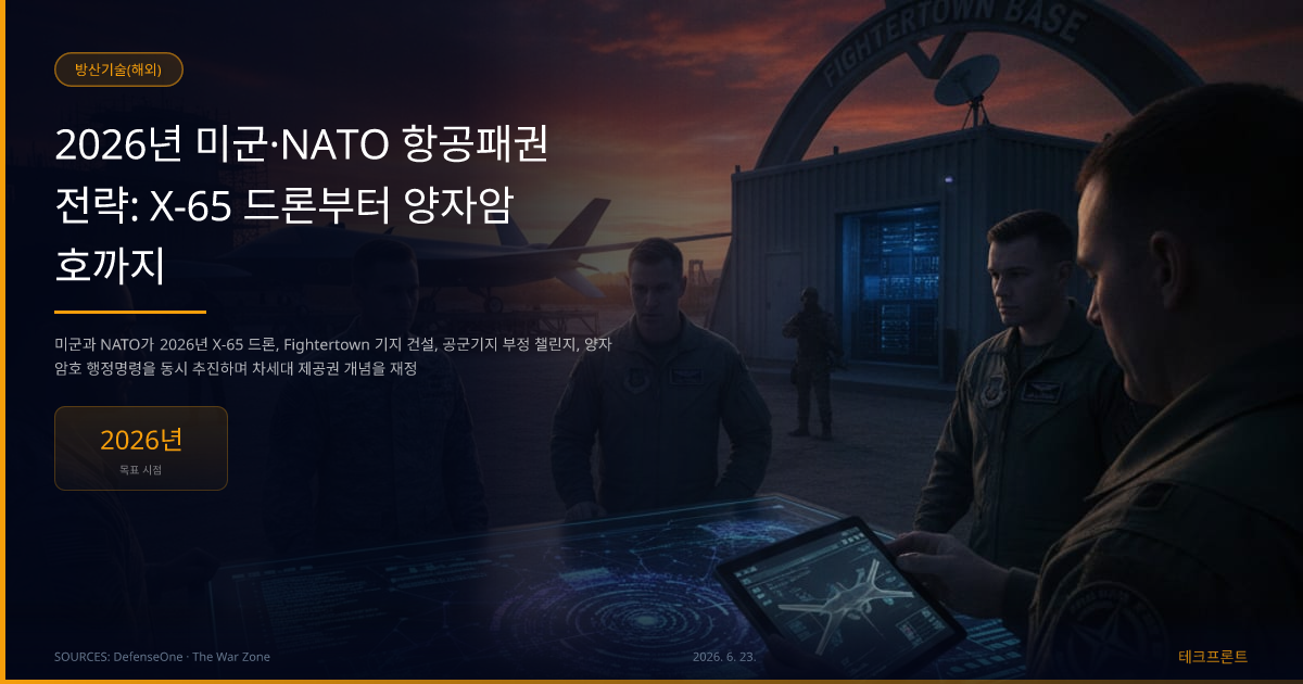 2026년 미군·NATO 항공패권 전략: X-65 드론부터 양자암호까지 — 방산기술(해외) | 테크프론트